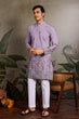 Load image into Gallery viewer, Premium Lavender Embroidered Kurta for Mens Wear Clothsvilla