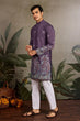 Load image into Gallery viewer, Festive Look Dusty Purple Color Traditional Kurta for Mens Clothsvilla