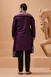 Load image into Gallery viewer, Ethnic Look Purple Kurta with Dupatta Mens Wear Special Clothsvilla