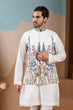 Load image into Gallery viewer, Royal Trendy White Koti Kurta Set for Men’s Wear Collection Clothsvilla