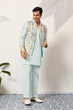 Load image into Gallery viewer, Luxury Wedding &amp; Carnival Wear Pista Green Koti Kurta for Men Clothsvilla
