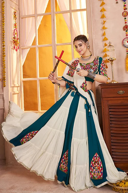 Multi Color Cotton Chaniya Choli for Navratri Dandiya Raas Clothsvilla