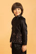 Load image into Gallery viewer, Traditional Black Mirror Work Koti Kurta Set for Boys Clothsvilla