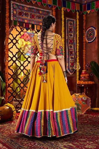 Traditional Mirror Work Chaniya Choli Set for Navratri Clothsvilla