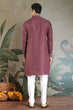 Load image into Gallery viewer, Embroidered Pastel Chocolate Kurta for Men Wear Clothsvilla