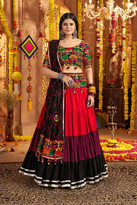 Multi Color Cotton Chaniya Choli for Navratri Look Clothsvilla Main image