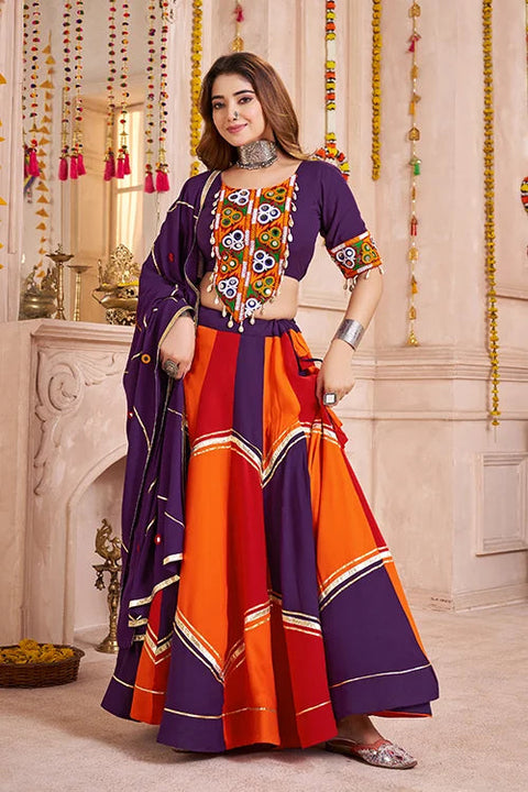 Gorgeous Multi Color Chaniya Choli Speical for Garba Clothsvilla Main image