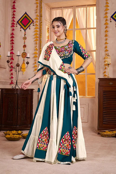 Multi Color Cotton Chaniya Choli for Navratri Dandiya Raas Clothsvilla Main image