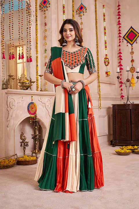 Multi Color Viscose Cotton Traditional Navratri Chaniya Choli Clothsvilla Main image