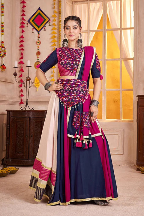 Multi Color Viscose Cotton Navratri Chaniya Choli Clothsvilla Main image