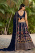 Load image into Gallery viewer, Navy Blue Embroidered Lehenga Choli with Dupatta Clothsvilla