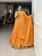 Load image into Gallery viewer, Mustard Yellow Color Dot Print Georgette Lehenga Choli ClothsVilla