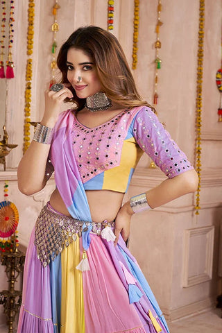 Gorgeous Multi Color Cotton Chaniya Choli Navratri Look Clothsvilla