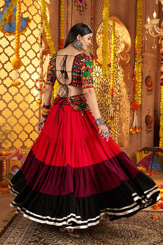 Multi Color Cotton Chaniya Choli for Navratri Look Clothsvilla