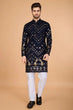 Load image into Gallery viewer, Navy Designer Rayon Kurta for Men  Stylish &amp; Elegant Clothsvilla
