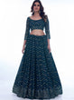 Load image into Gallery viewer, Navy Blue Color Thread Work With Georgette Lehenga Choli |Wedding Wear Clothsvilla