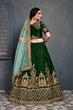 Load image into Gallery viewer, New Collection Lehenga Choli For Women Wear Dark Green Clothsvilla