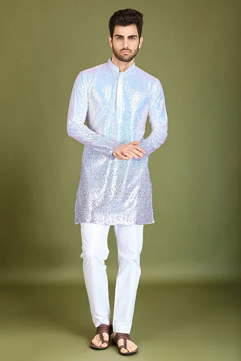 Wedding Designer Ombre Purple Kurta designer gents kurta Clothsvilla Main image