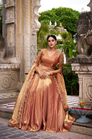 Orange Designer Fendi Lehenga Choli Set with Sequins & Thread Embroidery  Heavy Flair Stitched Lehenga with Dupatta ClothsVilla