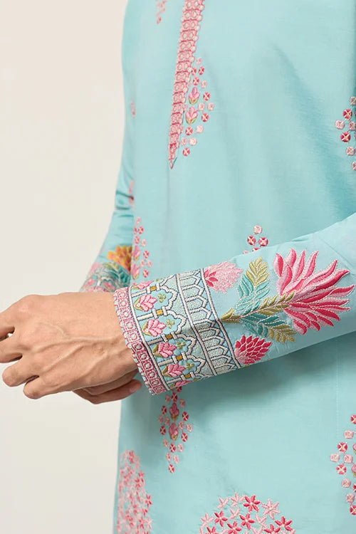 Sky Look Embroidered Work Ready made Mens Wear Kurta Clothsvilla