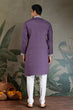 Load image into Gallery viewer, Pastel Purple Embroidered Viscose Silk Kurta Set Clothsvilla