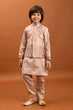 Load image into Gallery viewer, Wedding Special Peach Mirror Work Koti Kurta for Boys Clothsvilla