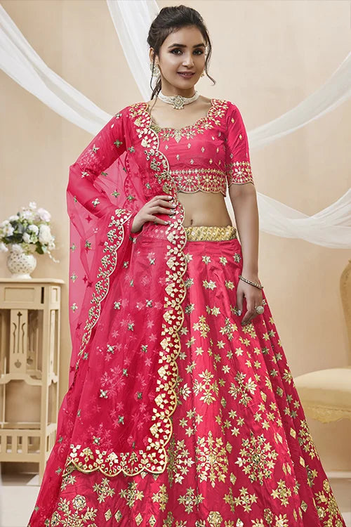 Beautiful Pink Traditional Embroidered Lehenga Choli – Shop Now Clothsvilla