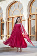 Load image into Gallery viewer, Alluring Rani Pink Faux Georgette Gown with Sequined Dupatta ClothsVilla