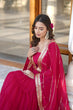 Load image into Gallery viewer, Alluring Rani Pink Faux Georgette Gown with Sequined Dupatta ClothsVilla