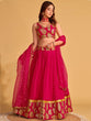 Load image into Gallery viewer, Pink Zari Embroidered Georgette Lehenga Choli for Special Occasions ClothsVilla