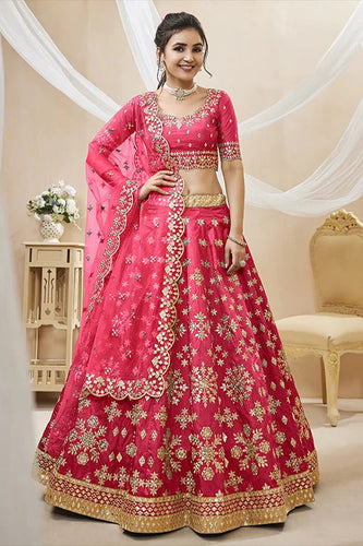 Beautiful Pink Traditional Embroidered Lehenga Choli – Shop Now Clothsvilla