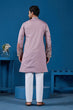 Load image into Gallery viewer, Heavy Embroidered Dusty Pink Kurta for Men Clothsvilla