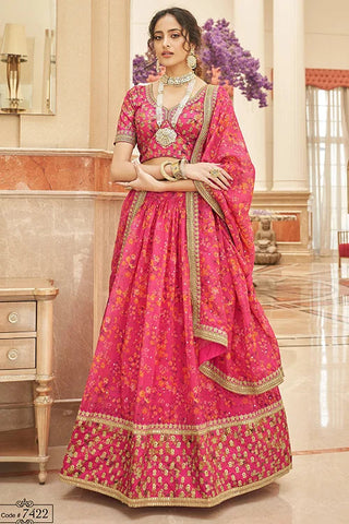 Pink Latest Lehenga Choli In Women Collection Clothsvilla