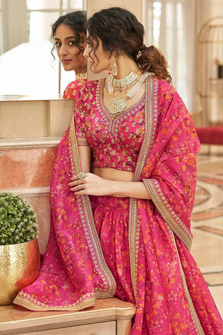 Pink Latest Lehenga Choli In Women Collection Clothsvilla