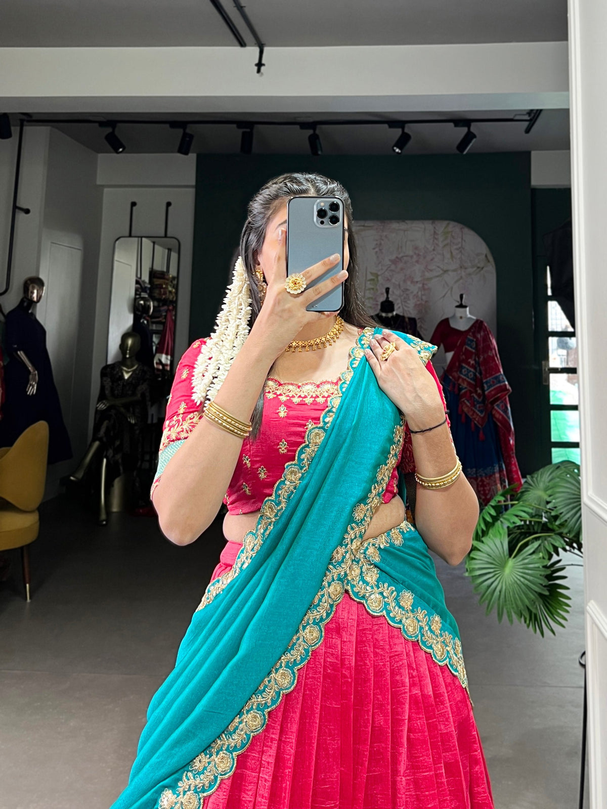 Pink Premium Vichitra Silk Lehenga Set with Zari & Sequin Detailing – 3-Piece Ensemble Clothsvilla