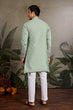 Load image into Gallery viewer, Embroidered Pista Green Wedding Kurta for Mens Clothsvilla