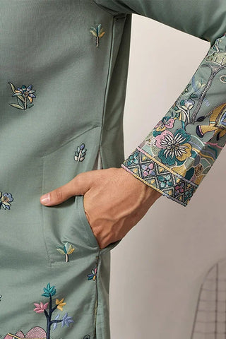 Stylish Pista Mens Wear Kurta for Wedding Occasions Clothsvilla