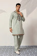 Load image into Gallery viewer, Ethnic Pista V Neck Kurta Pant Set for Mens Wear Clothsvilla