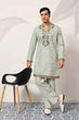 Load image into Gallery viewer, Ethnic Pista V Neck Kurta Pant Set for Mens Wear Clothsvilla