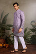 Load image into Gallery viewer, Premium Lavender Embroidered Kurta for Mens Wear Clothsvilla
