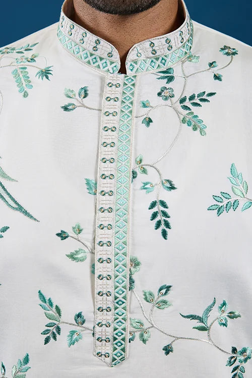 Graceful White Viscose Silk Kurta for Mens Wear Clothsvilla
