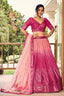 Pretty Pink Sequins Embroidery Work Wedding Wear Lehenga Choli Clothsvilla