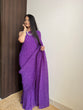 Load image into Gallery viewer, Purple Faux Georgette Saree Gown with Bandhani Print ClothsVilla