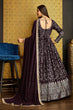Load image into Gallery viewer, Stunning Purple Anarkali Long Gown with Lace Belt ClothsVilla.com