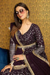 Load image into Gallery viewer, Stunning Purple Anarkali Long Gown with Lace Belt ClothsVilla.com