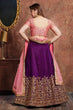 Load image into Gallery viewer, Purple Color Embroidery Work Lehenga Choli Clothsvilla