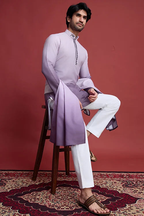 Stylish Mirror Work Rayon Men's Kurta Set Online Clothsvilla