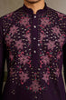 Load image into Gallery viewer, Designer Purple Mirror Work Kurta Set for Mens Wear Clothsvilla