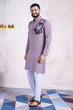 Load image into Gallery viewer, Dusty Purple Embroidered Men's Kurta - Formal Wear Clothsvilla