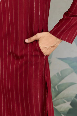 Designer Red Kurta with Dupatta for Festive Look Clothsvilla